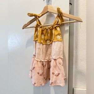 Just Bae gauze tiered baby girl dress 18-24 months